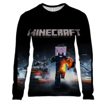 Жіночий 3D лонгслів "Minecraft x Battlefield"