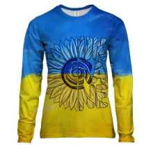 Женский 3D лонгслив Ukraine (с подсолнухом)