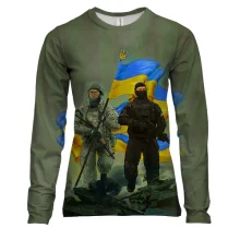 Жіночий 3D лонгслів Українські воїни