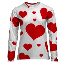 Женский 3D лонгслив Big hearts