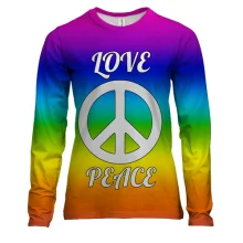 Женский 3D лонгслив Love Peace