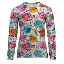 Жіночий 3D лонгслів Love and hearts pattern 5