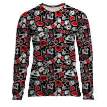 Жіночий 3D лонгслів Love and hearts pattern