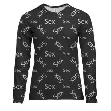 Женский 3D лонгслив S E X pattern 2