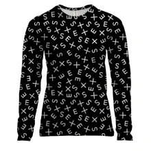 Жіночий 3D лонгслів S E X pattern
