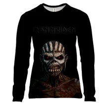 Жіночий 3D лонгслів Iron Maiden з Едді в образі шамана