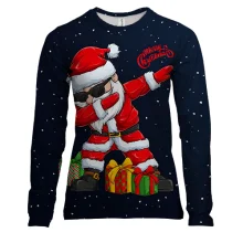 Жіночий 3D лонгслів «SANTA DABBING»