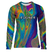 Женский 3D лонгслив с разводами "Designer"