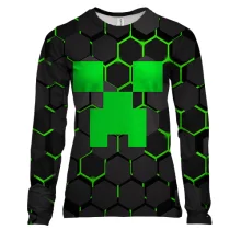 Женский 3D лонгслив Minecraft Creeper
