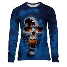 Женский 3D лонгслив Hell Skull