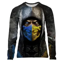 Женский 3D лонгслив Mortal Kombat - Sub Zero VS Scorpion