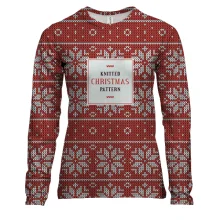 Женский 3D лонгслив Christmas pattern