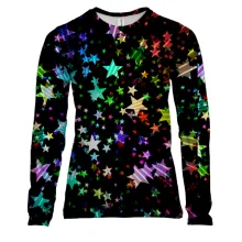 Жіночий 3D лонгслів Multicolored stars