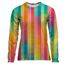 Жіночий 3D лонгслів Rainbow squares