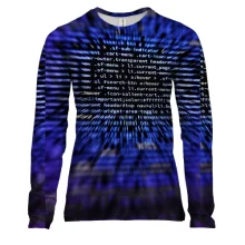 Жіночий 3D лонгслів Program codes pattern
