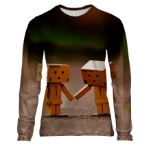 Женский 3D лонгслив Wooden little people love