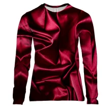 Жіночий 3D лонгслів Red satin