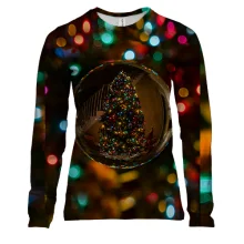 Жіночий 3D лонгслів Ball with Christmas tree 2