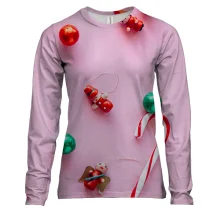 Жіночий 3D лонгслів Christmas candy