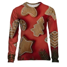 Женский 3D лонгслив Christmas gingerbread