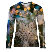 Женский 3D лонгслив Christmas snowflake