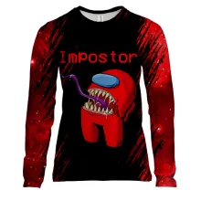 Женский 3D лонгслив Among us Impostor