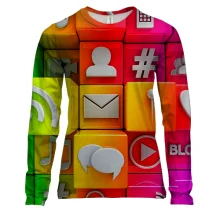 Женский 3D лонгслив Multicolor icons