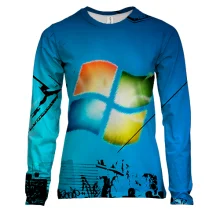 Женский 3D лонгслив Windows print