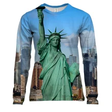 Женский 3D лонгслив The Statue of Liberty
