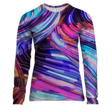 Женский 3D лонгслив Neon abstraction