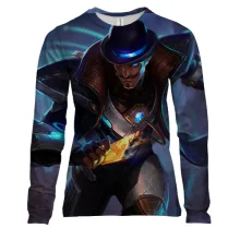 Женский 3D лонгслив Pulsefire Twisted Fate Skin Spotlight