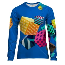 Жіночий 3D лонгслів Cubes abstraction