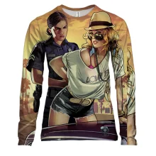 Жіночий 3D лонгслів GTA police girl