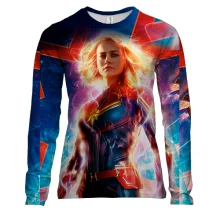 Женский 3D лонгслив Captain Marvel