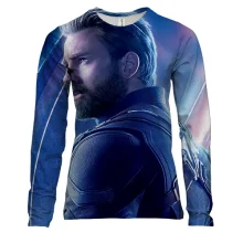 Женский 3D лонгслив Captain America portrait