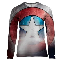 Женский 3D лонгслив Captain America