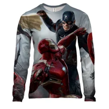 Женский 3D лонгслив The avengers attack