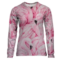 Женский 3D лонгслив Flamingo pattern