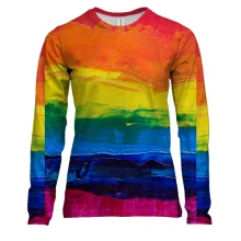 Жіночий 3D лонгслів Rainbow Abstraction 5