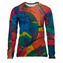 Жіночий 3D лонгслів Multicolor abstraction 9