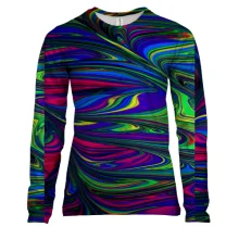 Жіночий 3D лонгслів Rainbow abstraction 3