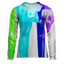 Жіночий 3D лонгслів Rainbow streaks