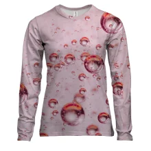 Жіночий 3D лонгслів Pink bubbles pattern