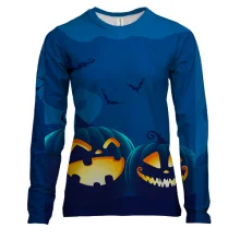 Женский 3D лонгслив Halloween pumpkins 4