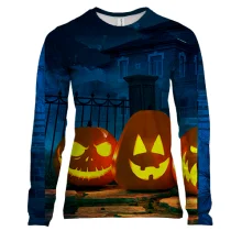 Женский 3D лонгслив Halloween pumpkins 3