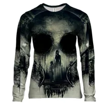 Женский 3D лонгслив Skull of mystic