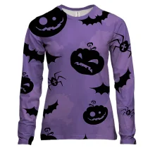 Женский 3D лонгслив Halloween pattern