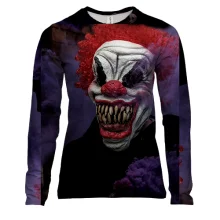 Женский 3D лонгслив Halloween clown art 2