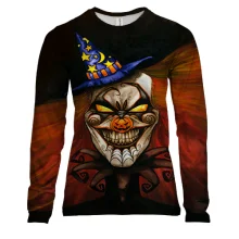 Жіночий 3D лонгслів Halloween clown art