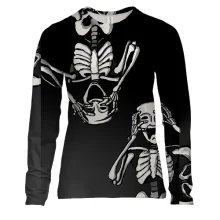 Женский 3D лонгслив Two skeletons